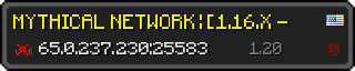 Userbar 320x64 in minecraft style for 65.0.237.230:25583