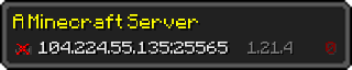 Userbar 320x64 in Minecraft-Stil für den Server 104.224.55.135:25565