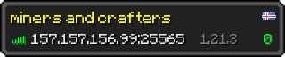 Userbar 320x64 in Minecraft-Stil für den Server 157.157.156.99:25565