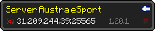 Userbar 320x64 in Minecraft-Stil für den Server 31.209.244.39:25565