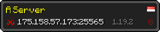 Userbar 320x64 in minecraft style for 175.158.57.173:25565