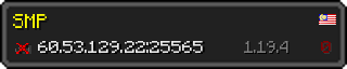 Userbar 320x64 in minecraft style for 60.53.129.22:25565