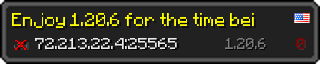 Userbar 320x64 in minecraft style for 72.213.22.4:25565