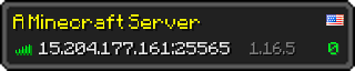 Userbar 320x64 in minecraft style for 15.204.177.161:25565
