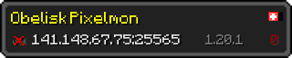 Userbar 320x64 in Minecraft-Stil für den Server 141.148.67.75:25565