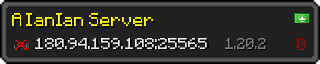 Userbar 320x64 in Minecraft-Stil für den Server 180.94.159.108:25565