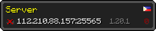 Userbar 320x64 in minecraft style for 112.210.88.157:25565