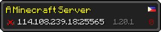 Userbar 320x64 in minecraft style for 114.108.239.18:25565