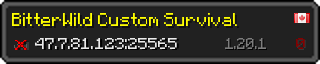 Userbar 320x64 in Minecraft-Stil für den Server 47.7.81.123:25565