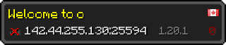 Userbar 320x64 in Minecraft-Stil für den Server 142.44.255.130:25594