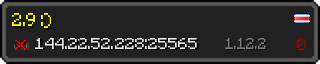 Userbar 320x64 in Minecraft-Stil für den Server 144.22.52.228:25565