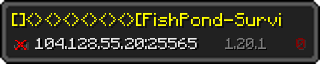 Userbar 320x64 in Minecraft-Stil für den Server 104.128.55.20:25565