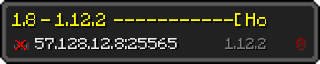 Userbar 320x64 in minecraft style for 57.128.12.8:25565