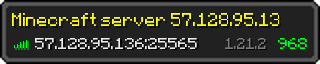 Userbar 320x64 in minecraft style for 57.128.95.136:25565