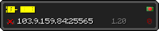 Userbar 320x64 in minecraft style for 103.9.159.84:25565