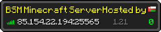 Userbar 320x64 in Minecraft-Stil für den Server 85.154.22.194:25565