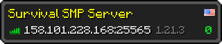 Userbar 320x64 in minecraft style for 158.101.228.168:25565