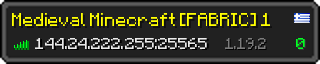 Userbar 320x64 in minecraft style for 144.24.222.255:25565