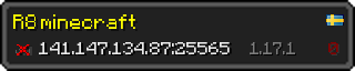 Userbar 320x64 in minecraft style for 141.147.134.87:25565