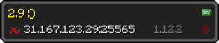Userbar 320x64 in minecraft style for 31.167.123.29:25565