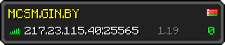 Userbar 320x64 in minecraft style for 217.23.115.40:25565