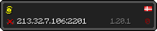 Userbar 320x64 in minecraft style for 213.32.7.106:2201