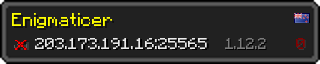 Userbar 320x64 in minecraft style for 203.173.191.16:25565