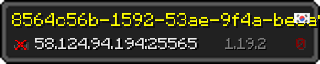 Userbar 320x64 in minecraft style for 58.124.94.194:25565