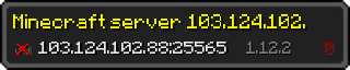 Userbar 320x64 in minecraft style for 103.124.102.88:25565