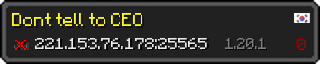 Userbar 320x64 in minecraft style for 221.153.76.178:25565