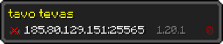 Userbar 320x64 in minecraft style for 185.80.129.151:25565