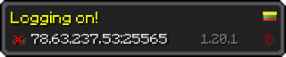 Userbar 320x64 in minecraft style for 78.63.237.53:25565