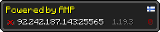 Userbar 320x64 in Minecraft-Stil für den Server 92.242.187.143:25565