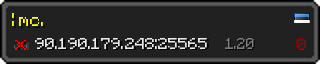 Userbar 320x64 in Minecraft-Stil für den Server 90.190.179.248:25565