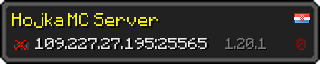 Userbar 320x64 in minecraft style for 109.227.27.195:25565