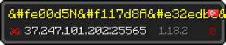 Userbar 320x64 in Minecraft-Stil für den Server 37.247.101.202:25565