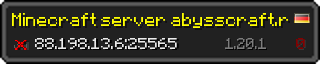 Userbar 320x64 in minecraft style for 88.198.13.6:25565