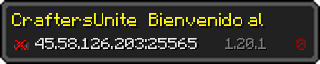 Userbar 320x64 in Minecraft-Stil für den Server 45.58.126.203:25565