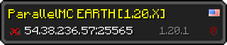 Userbar 320x64 in minecraft style for 54.38.236.57:25565