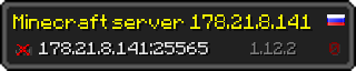 Userbar 320x64 in minecraft style for 178.21.8.141:25565