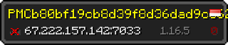 Userbar 320x64 in minecraft style for 67.222.157.142:7033