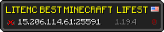 Userbar 320x64 in minecraft style for 15.206.114.61:25591