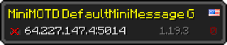 Userbar 320x64 in Minecraft-Stil für den Server 64.227.147.4:5014