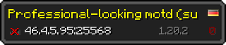 Userbar 320x64 in Minecraft-Stil für den Server 46.4.5.95:25568