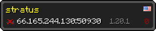 Userbar 320x64 in Minecraft-Stil für den Server 66.165.244.130:50930