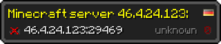 Userbar 320x64 in Minecraft-Stil für den Server 46.4.24.123:29469