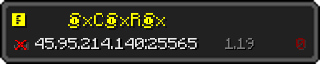 Userbar 320x64 in Minecraft-Stil für den Server 45.95.214.140:25565
