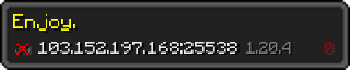 Userbar 320x64 in Minecraft-Stil für den Server 103.152.197.168:25538