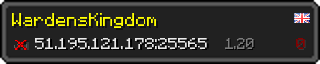 Userbar 320x64 in Minecraft-Stil für den Server 51.195.121.178:25565