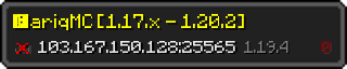 Userbar 320x64 in Minecraft-Stil für den Server 103.167.150.128:25565